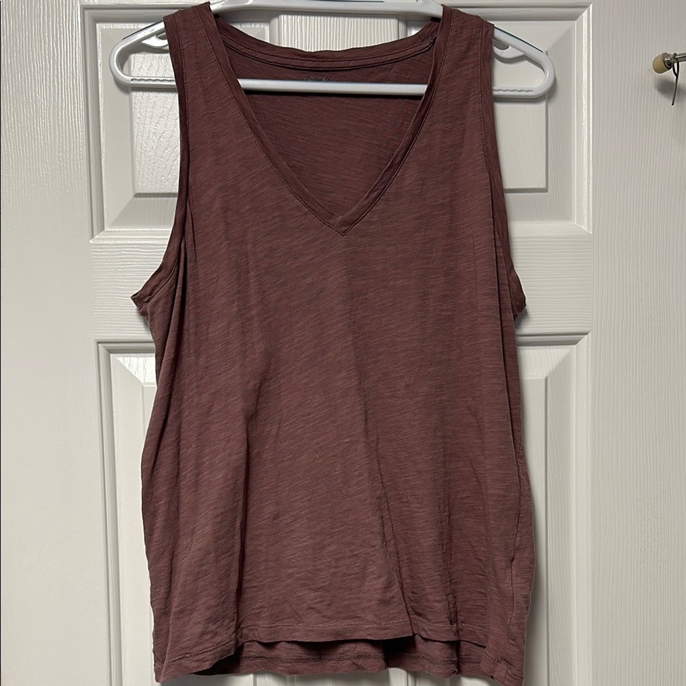 Madewell Women's Sleeveless V-Neck Top Medium